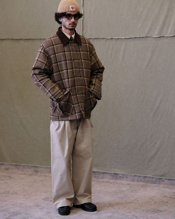 Veste en laine à carreaux, motif pied-de-poule