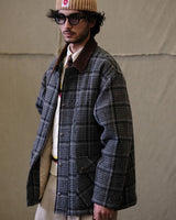 Wool Plaid Jacket Houndstooth Pattern