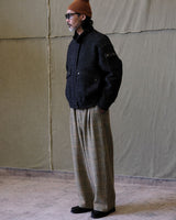 blouson aviateur en laine à chevrons