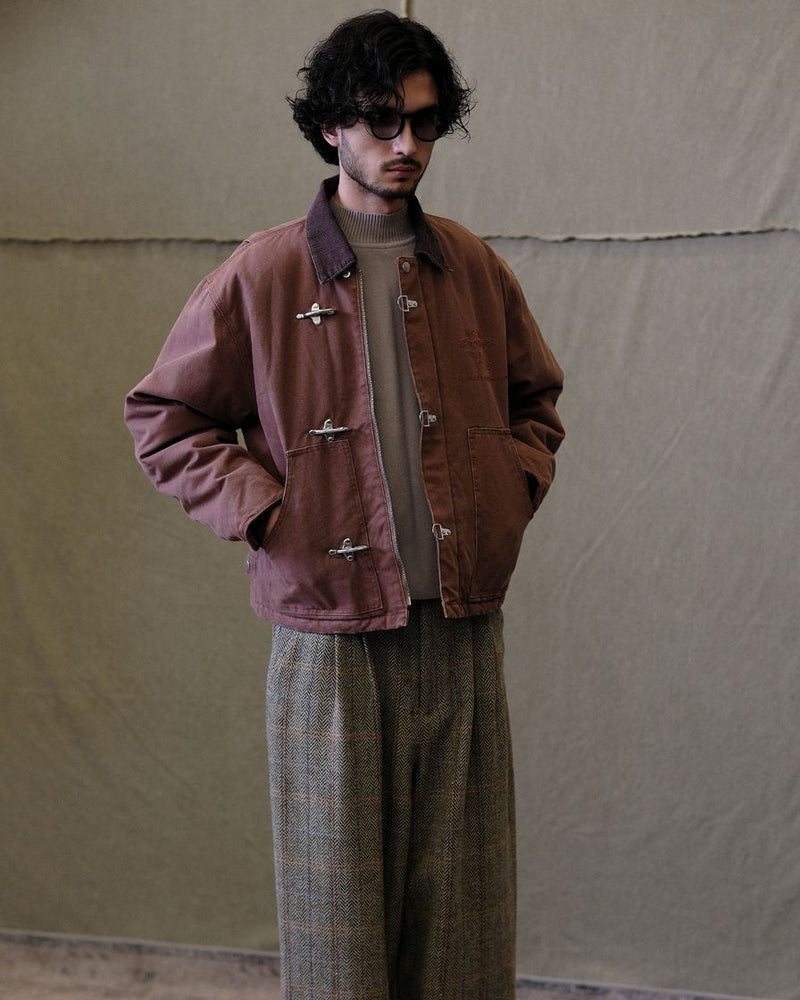 Veste de travail en coton Cavans Field, fermeture pompier