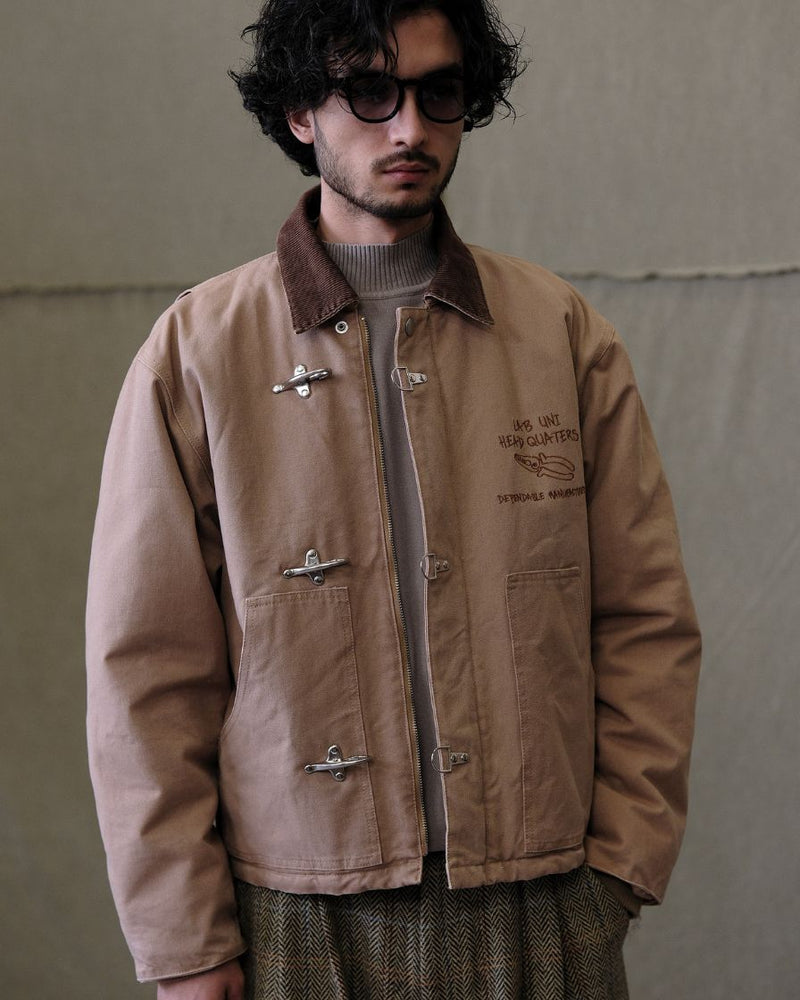 Veste de travail en coton Cavans Field, fermeture pompier