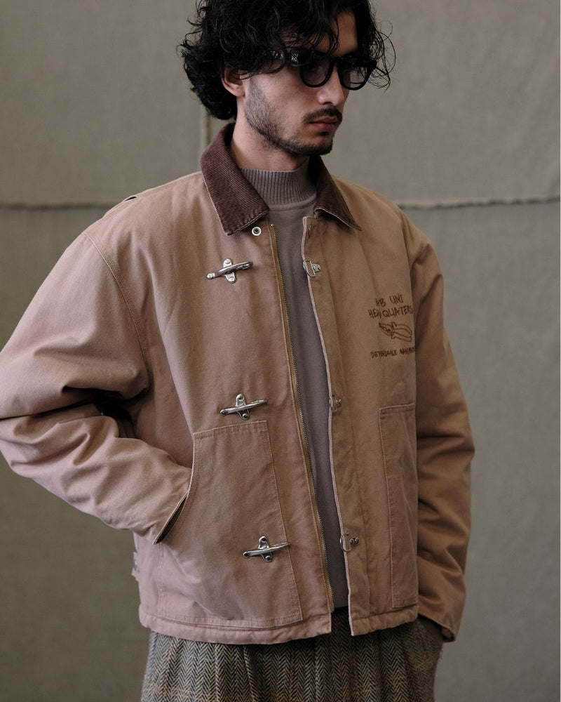 Veste de travail en coton Cavans Field, fermeture pompier