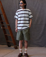 Boxy heavyweight 310g striped cotton t-shirt