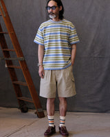 Boxy heavyweight 310g striped cotton t-shirt – view 13