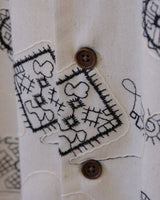 White embroidered Cuban collar shirt – view 5