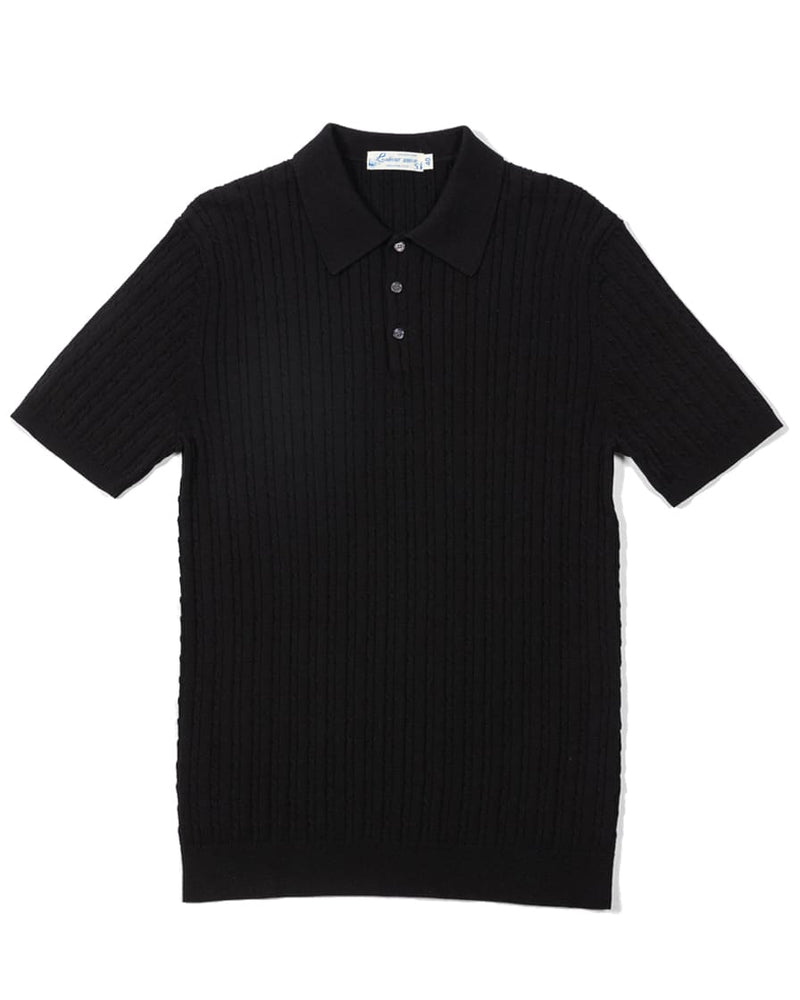 Cable Knitted Polo Shirt