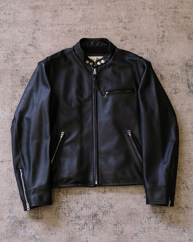 j100 racer leather jacket