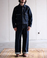 'Work Blue' - Straight-leg Red-line Selvedge Raw Denim Jeans