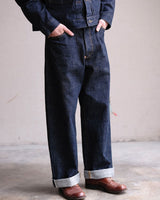 'Work Blue' - Straight-leg Red-line Selvedge Raw Denim Jeans