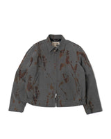 Duck Canvas Distressed Chore Jacket Rust Stain