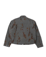 Duck Canvas Distressed Chore Jacket Rust Stain