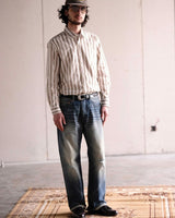 Preppy Vertical Strip Shirt