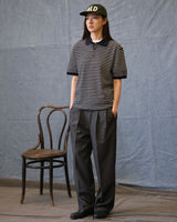 Stripped Piqué Polo Shirt Combed Cotton
