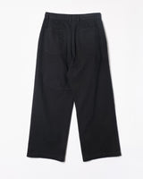 Wide-leg Pleated Twill Trouser