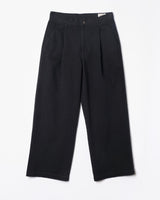 Wide-leg Pleated Twill Trouser