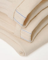 Ecru Slub Selvedge Straight Jeans in ecru – close-up of selvedge cuff