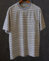 Heavyweight 280g striped cotton pocket t-shirt – view 6