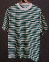 Heavyweight 280g striped cotton pocket t-shirt – view 3