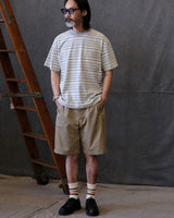 Heavyweight 280g striped cotton pocket t-shirt – view 4