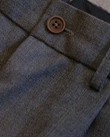 High-waisted pleated wool-blend trousers – view 14