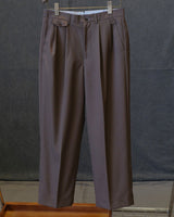 High-waisted pleated wool-blend trousers – view 4