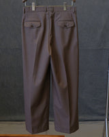 High-waisted pleated wool-blend trousers – view 5