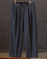 High-waisted pleated wool-blend trousers – view 12
