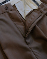 High-waisted pleated wool-blend trousers – view 7