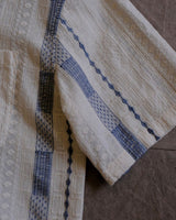 Blue jacquard stripe Cuban collar shirt – view 6
