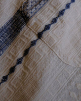 Blue jacquard stripe Cuban collar shirt – view 9