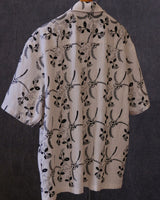 Wheat embroidered white Cuban collar shirt – view 5