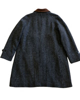 Houndstooth Wool Balmacaan Coat Labour Union Clothing Coat - AW26