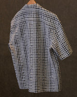Seersucker check Cuban collar embroidered shirt – view 6