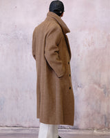 Mohair Wool Peaked Lapel Coat