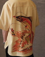 Flying-fish Imprint Aloha Shirt