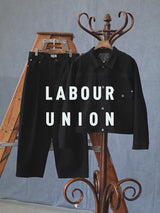 denim trucker jacket slanted shoulder