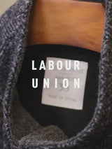 blouson aviateur en laine à chevrons