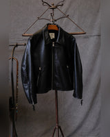Single Rider Leather Jacket – hanging, front