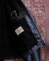 Single Rider Leather Jacket – herringbone cotton lining