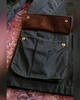 Waxed Cotton Hunting Jacket – close-up of bellows pocket