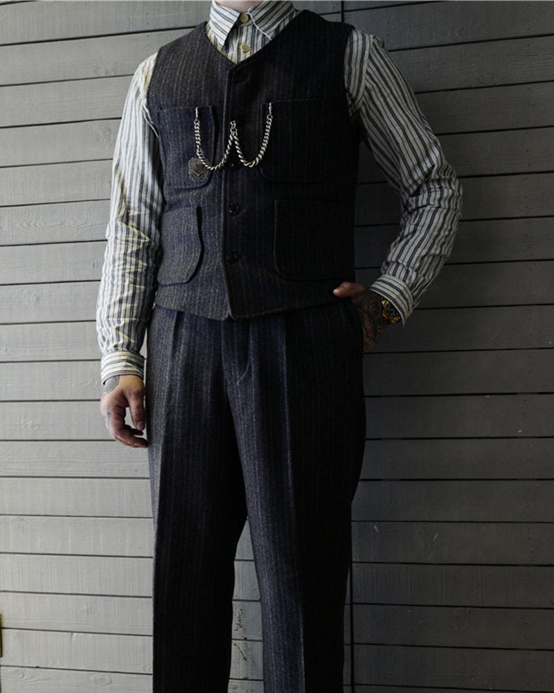 Ambassador Three-Pieces-Suit Waistcoat-Grey