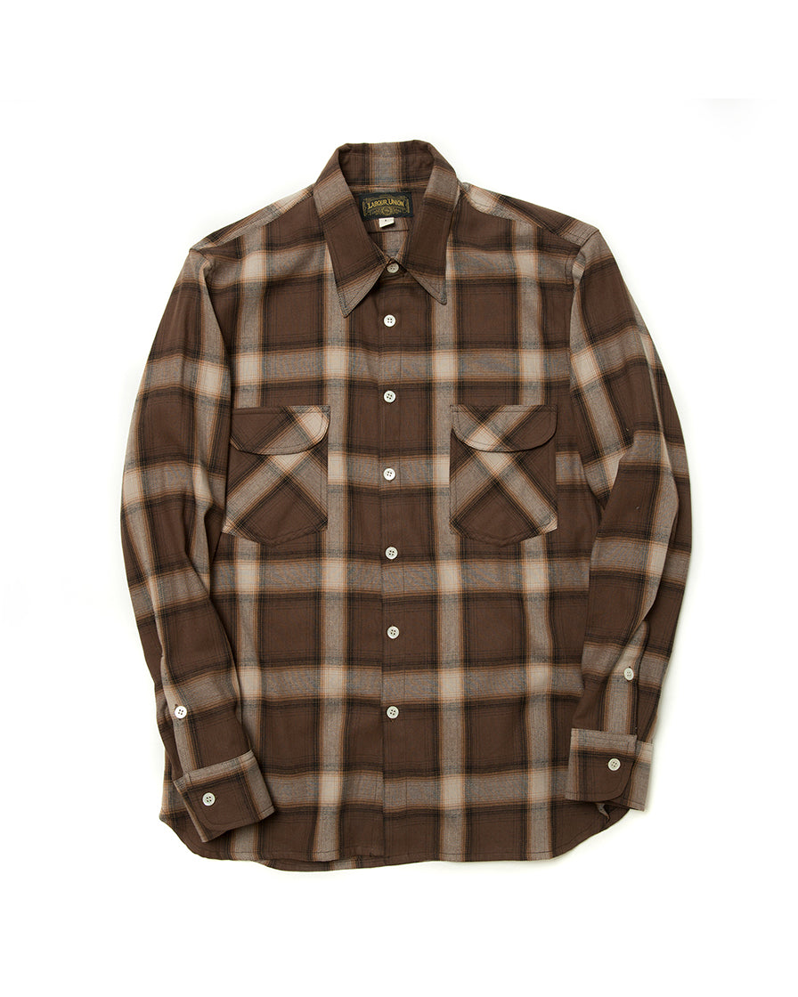 Flannel Shirt Brown Check – Labour Union Clothing-Since 1986 | Vintage ...
