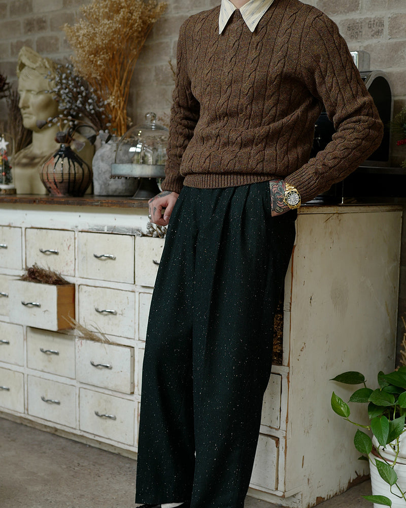 LabourUnion-handmade-clothing-american-retro-vintage-style-menswear-Dark-Aran-Cable-Knit