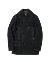 LabourUnion-handmade-clothing-american-retro-vintage-style-menswear-US-navy-1930s-Denim-Shawl-Peacoat