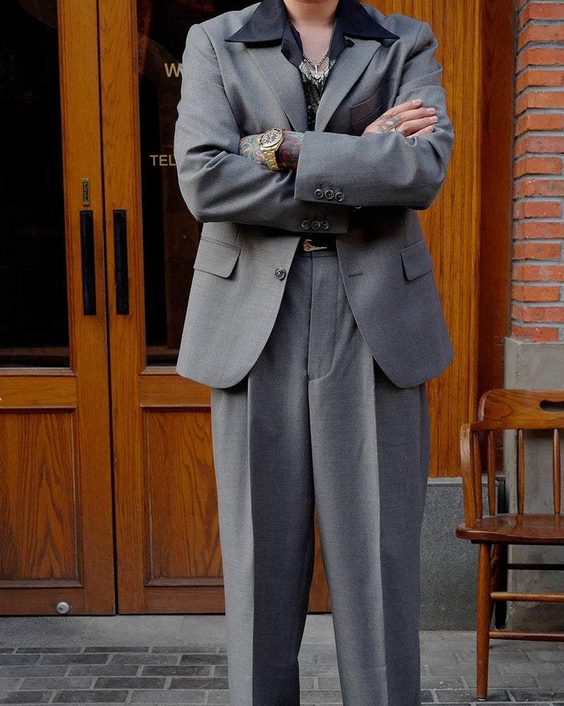 LabourUnion-handmade-clothing-american-retro-vintage-style-menswear-suit-Grey-Three-Button-Jacket