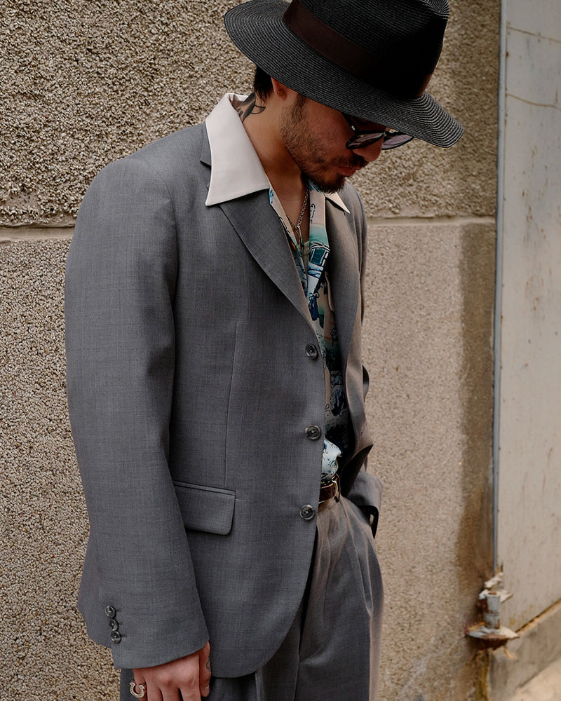 LabourUnion-handmade-clothing-american-retro-vintage-style-menswear-suit-Grey-Three-Button-Jacket