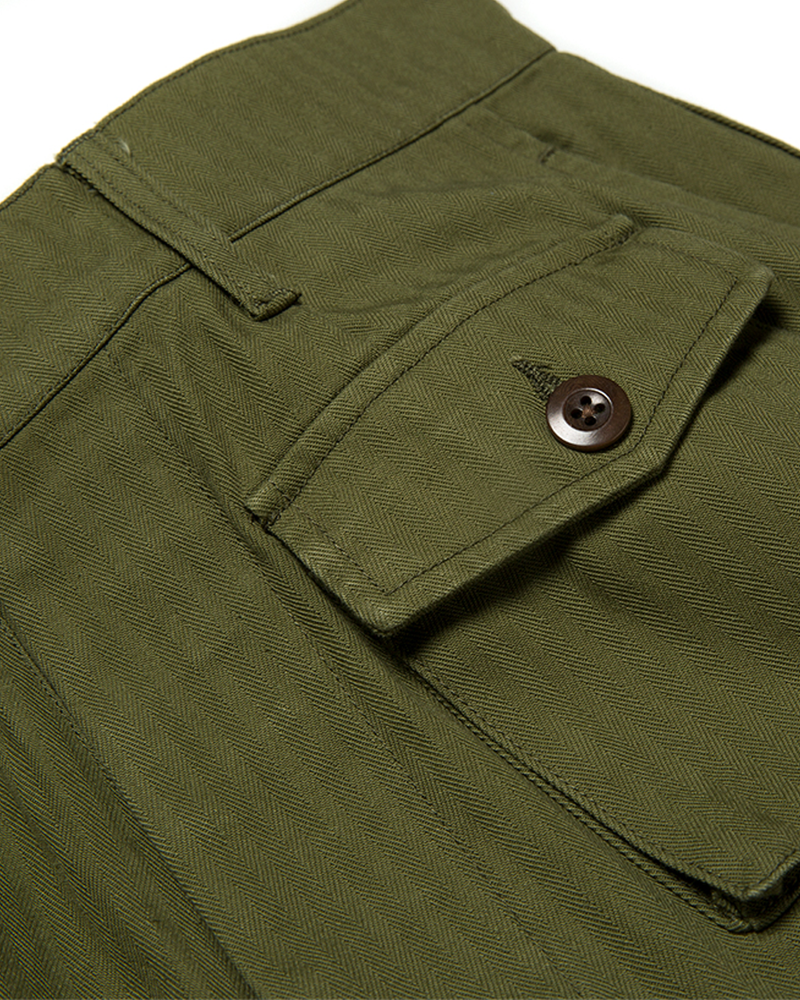 Labourunion-clothing-handemade-american-retro-vintage-style-menswear-bottom-LU160_Multi_Pockets_Green_Army_Shorts