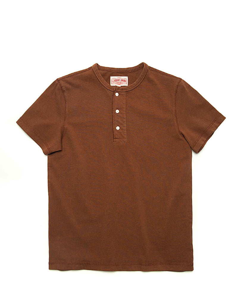 LabourUnion-clothing-american-retro-vintage-handmade-henley-tee-brown