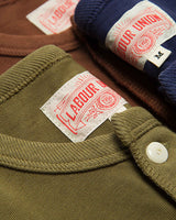 LabourUnion-clothing-american-retro-vintage-handmade-henley-tee-olive-brown-navy