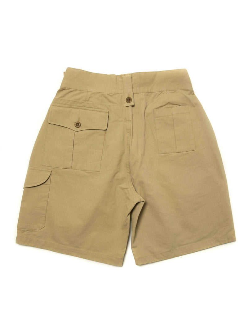 LabourUnion-clothing-american-retro-vintage-handmade-menswear-shorts-British-Army-Double-Buckle -Gurkha-Shorts-khaki-back